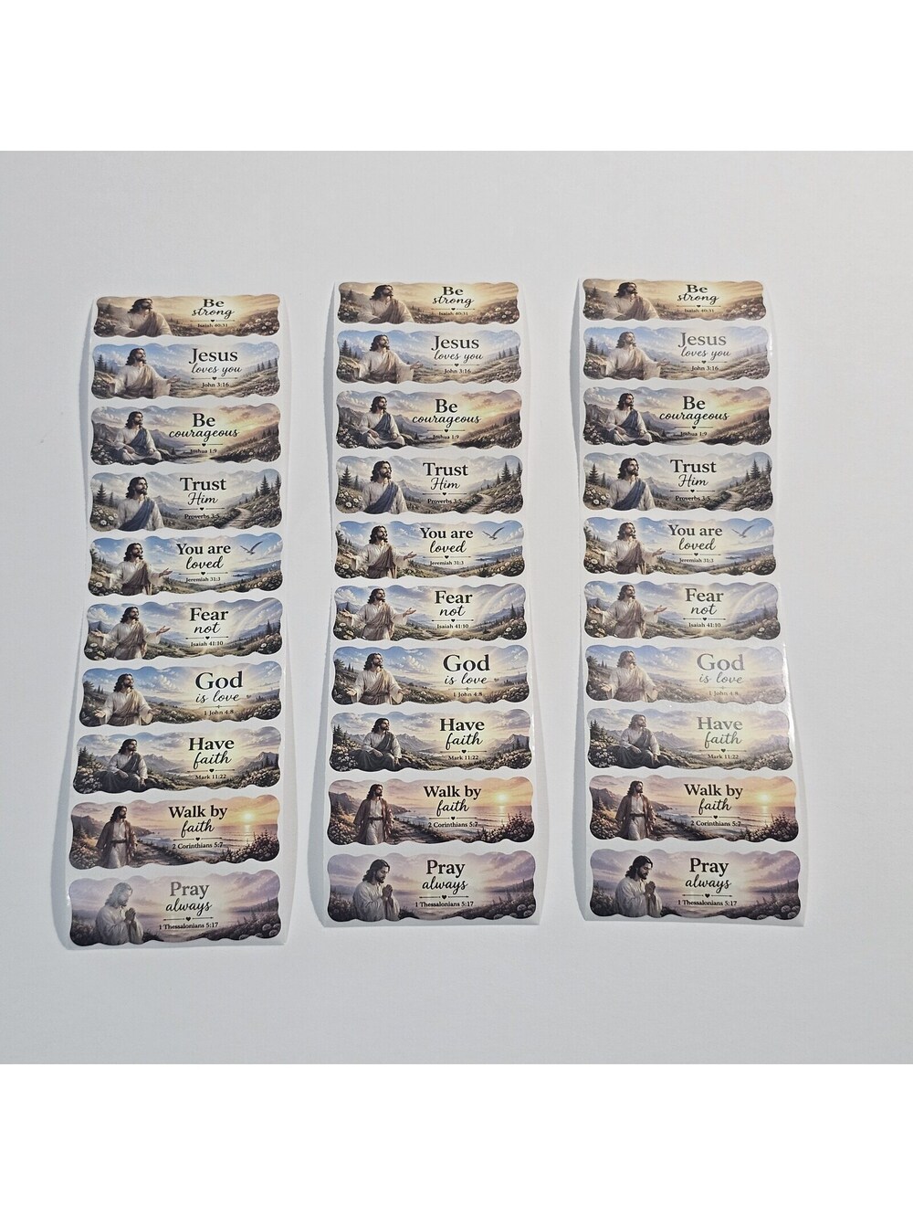30pcs Inspirational prayer scripture stickers set